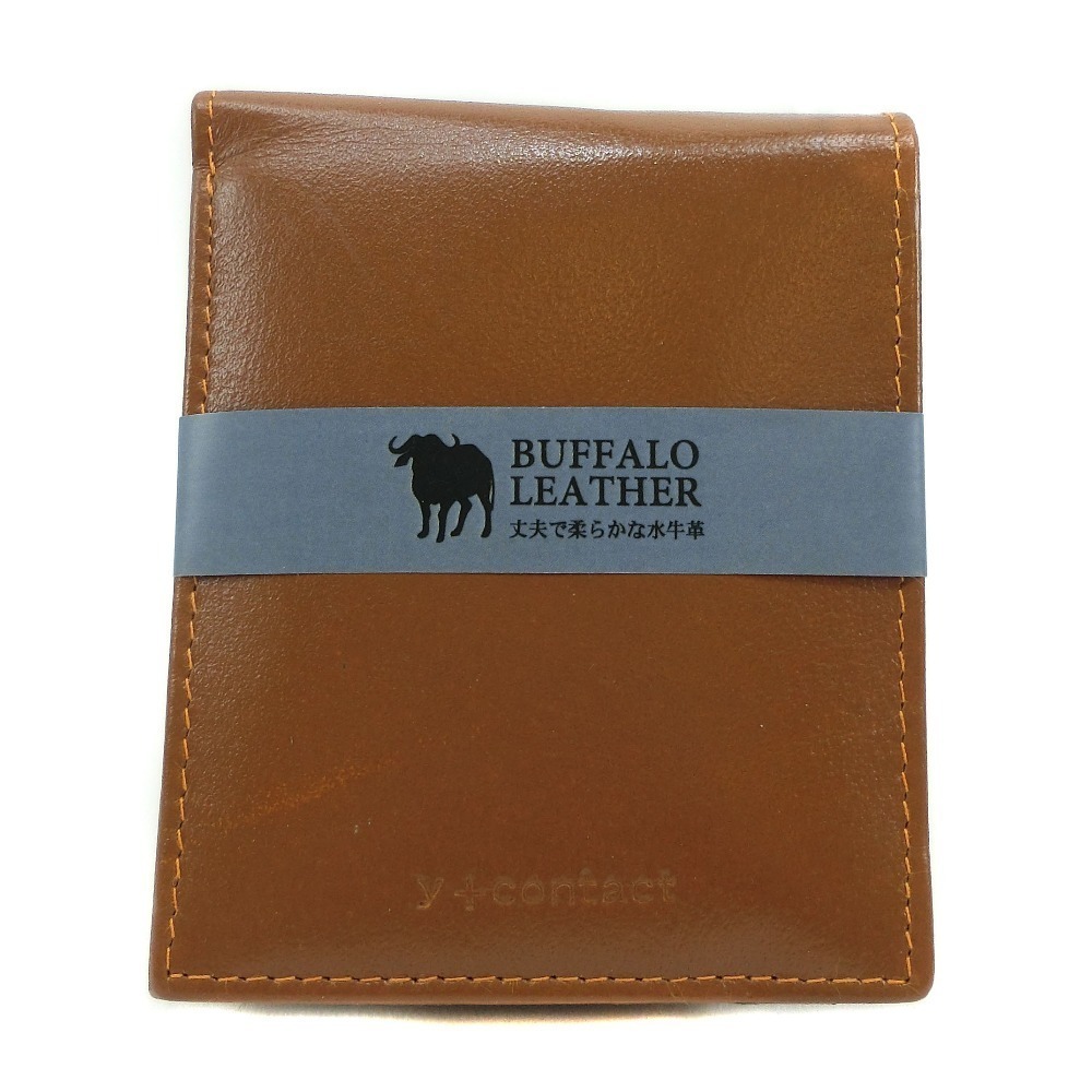 Other Buffalo Leather Bifold Wallet Camel Leather Short Wallet